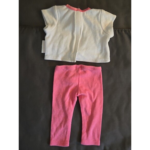 AMERICAN GIRL Bitty Baby Twin FLOWER PRINT Tee Shirt & Pink Pants Doll Clothes - Picture 2 of 7
